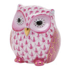 Owlet Figurine in hand-painted Raspberry porcelain by Herend of Hungary