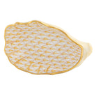 Butterscotch fishnet Oyster Shell Figurine figurine, hand-painted Herend porcelain with 24k gold accents