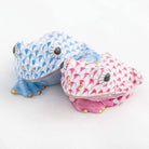 Pair of Frogs Figurine in hand-painted Blue-Raspberry porcelain by Herend of Hungary