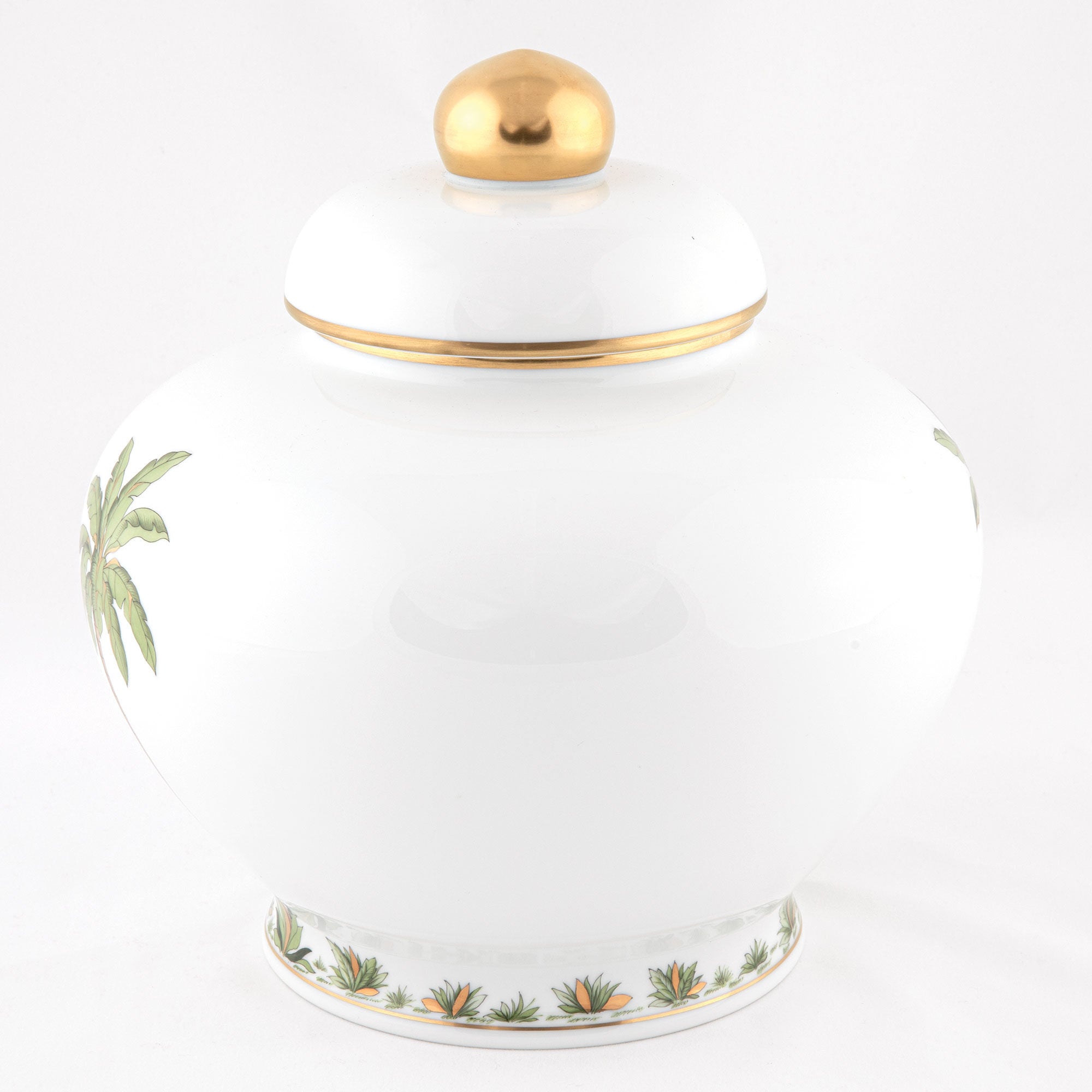 Herend Palm Tree Ginger Jar — additional view