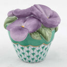 Herend Pansies in Flowerpot Figurine – Green, alternate view