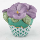 Herend Pansies in Flowerpot Figurine – Green, alternate view