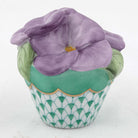 Herend Pansies in Flowerpot Figurine – Green, alternate view