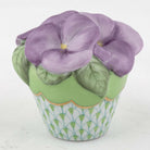 Herend Pansies in Flowerpot Figurine – Key Lime, alternate view