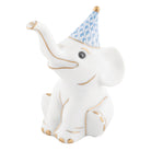 Party Elephant Figurine in hand-painted Blue porcelain by Herend of Hungary