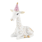 Herend Party Giraffe Figurine porcelain figurine painted in the Raspberry fishnet pattern