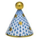 Party Hat Figurine in hand-painted Blue porcelain by Herend of Hungary