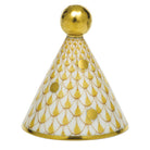 Herend Party Hat Figurine porcelain figurine painted in the Butterscotch fishnet pattern