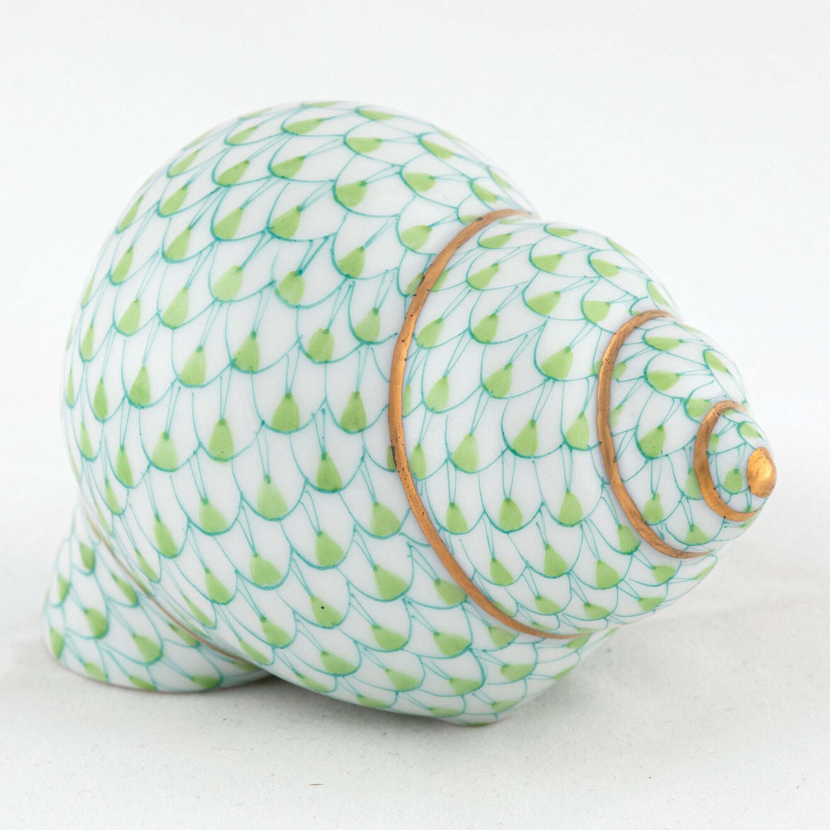 Herend Periwinkle Shell Figurine – Key Lime, alternate view