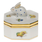 Petite Octagonal Box in hand-painted Multicolor porcelain by Herend of Hungary