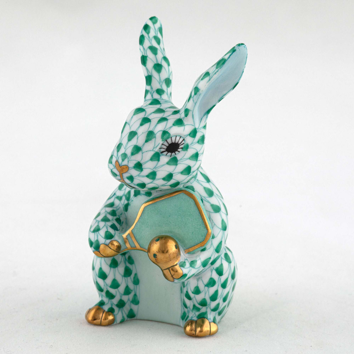 Herend Pickleball Bunny Figurine – Green, alternate view