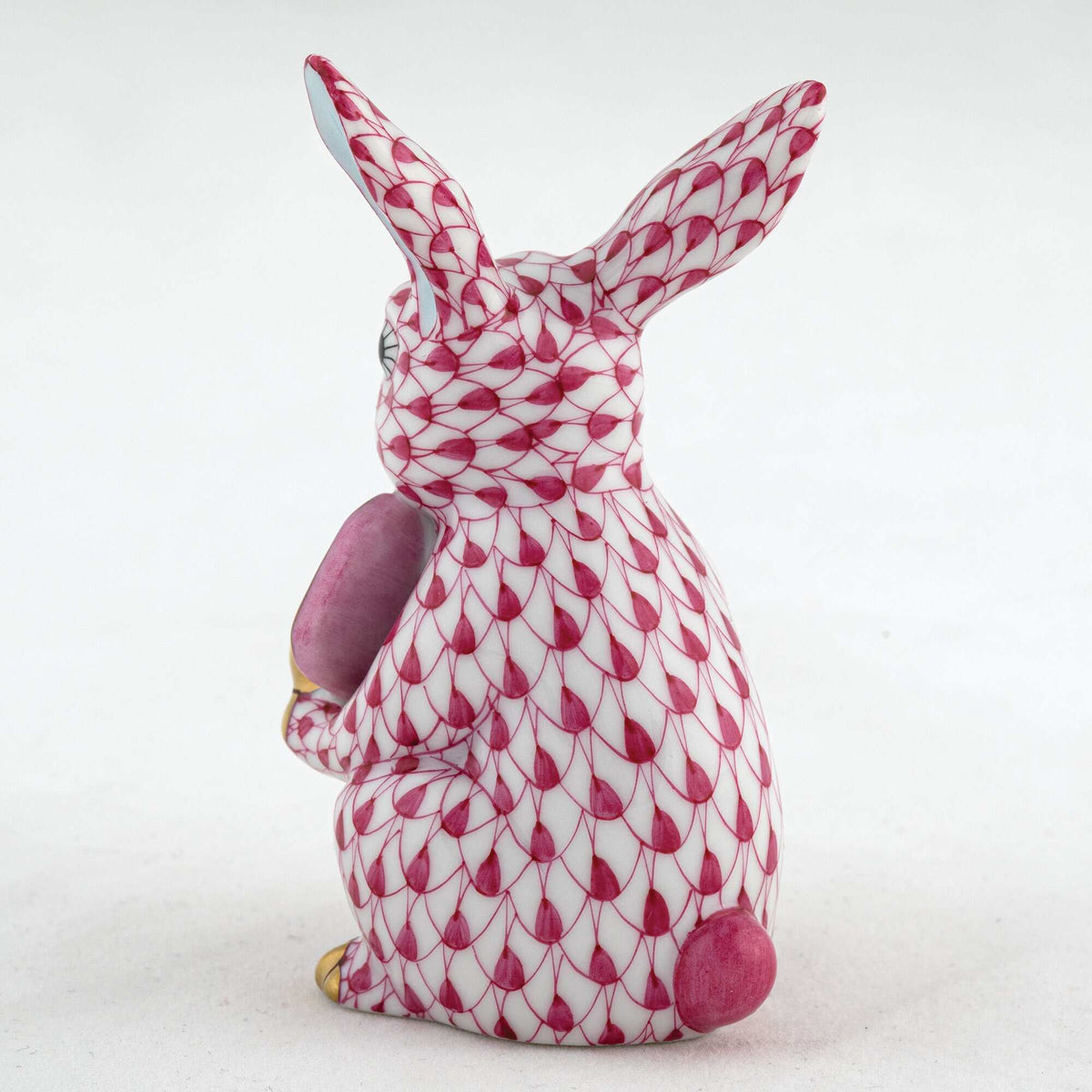 Herend Pickleball Bunny Figurine – Raspberry, alternate view