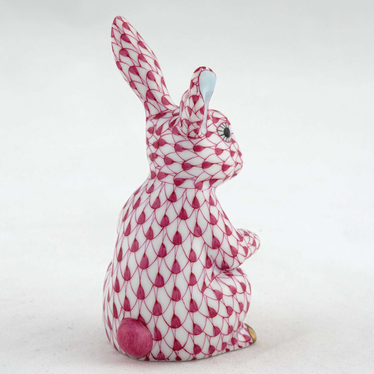 Herend Pickleball Bunny Figurine – Raspberry, alternate view