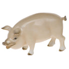 Herend Pig Figurine porcelain figurine painted in the Natural fishnet pattern