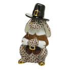 Herend Pilgrim Bunny Figurine porcelain figurine painted in the Chocolate fishnet pattern