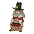 Herend Pilgrim Bunny Figurine porcelain figurine painted in the Rust fishnet pattern