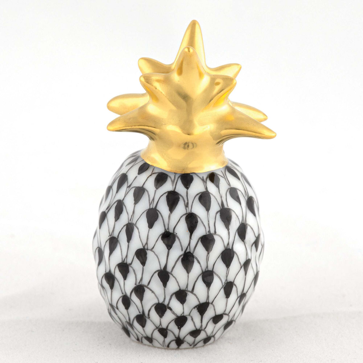Herend Pineapple Place Card Holder – Black, alternate view