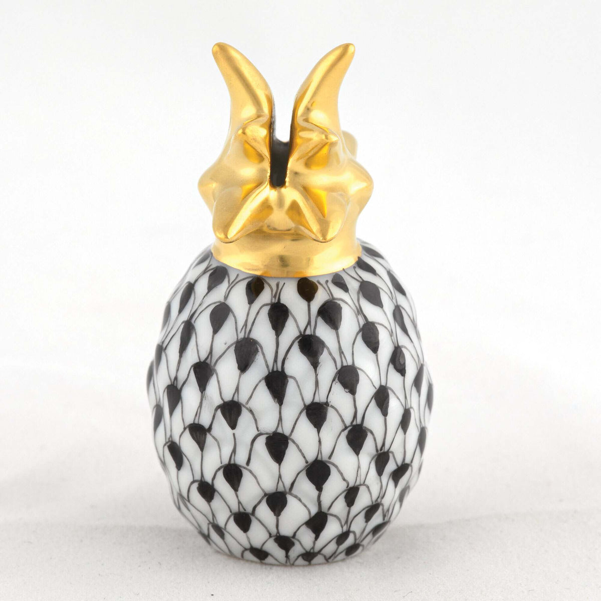Herend Pineapple Place Card Holder – Black, alternate view