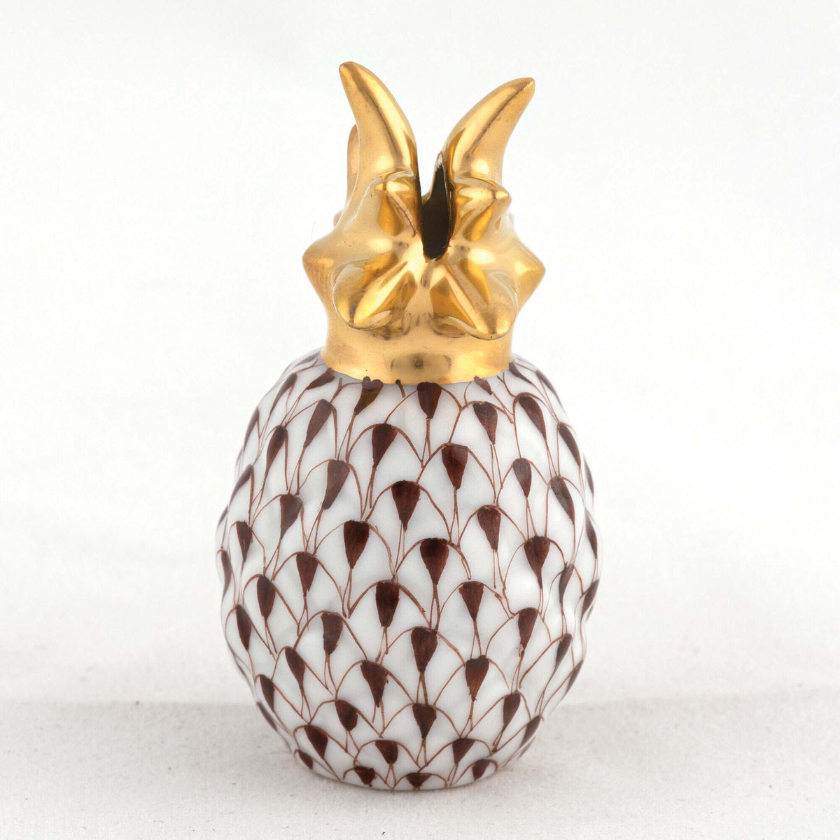 Herend Pineapple Place Card Holder – Chocolate, alternate view