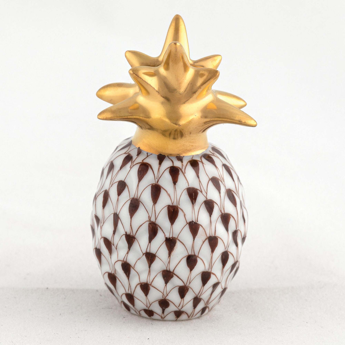 Herend Pineapple Place Card Holder – Chocolate, alternate view