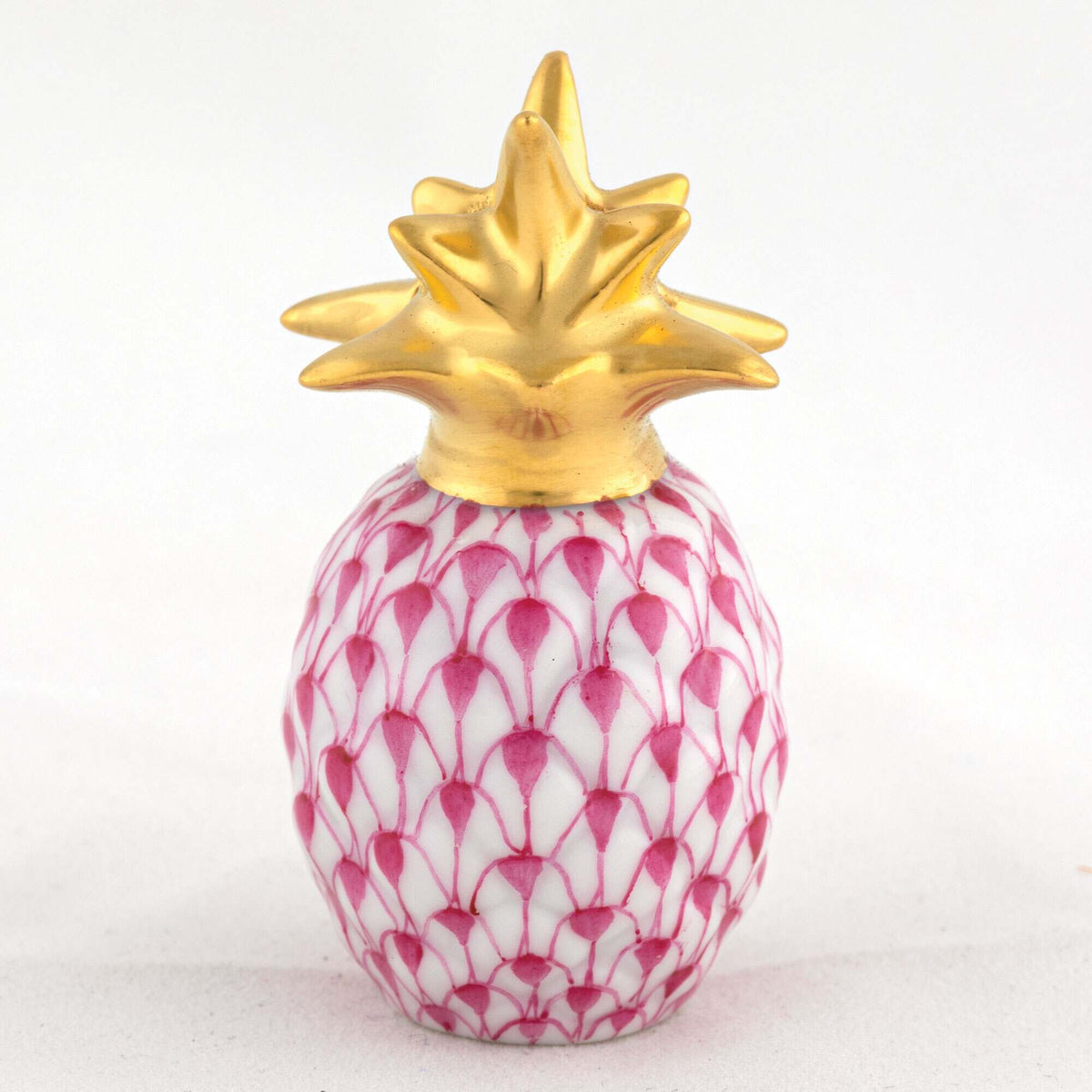 Herend Pineapple Place Card Holder – Raspberry, alternate view