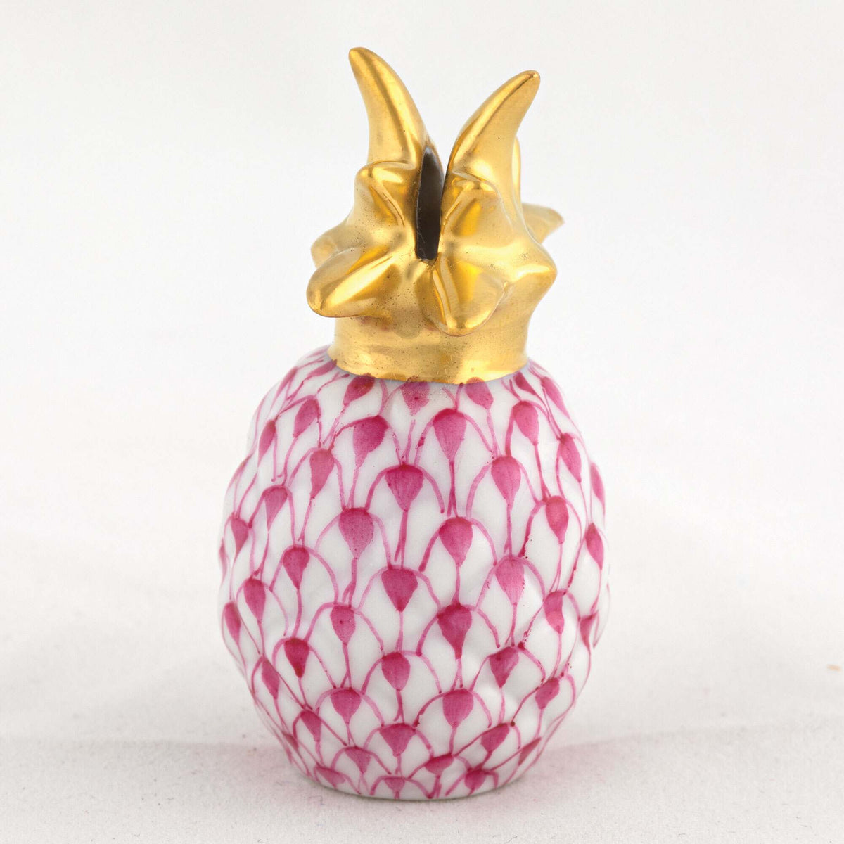 Herend Pineapple Place Card Holder – Raspberry, alternate view