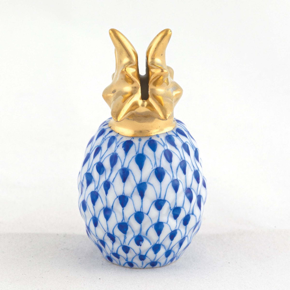 Herend Pineapple Place Card Holder – Sapphire, alternate view