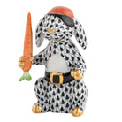 Hand-painted Herend Pirate Bunny Figurine in fine porcelain, 2.25in L X 2in W X 3in H, on a white background