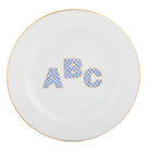 Plate with Abc in hand-painted Blue porcelain by Herend of Hungary