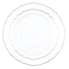 Hand-painted Herend Platinum Edge Bread and Butter Plate in fine porcelain, 6in D, on a white background