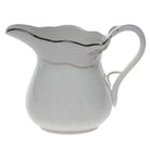Hand-painted Herend Platinum Edge Creamer in fine porcelain, (6 OZ) 3.5in H, on a white background