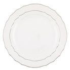 Hand-painted Herend Platinum Edge Dinner Plate in fine porcelain, 10.5in D, on a white background