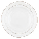 Hand-painted Herend Platinum Edge Salad Plate in fine porcelain, 7.5in D, on a white background