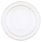 Hand-painted Herend Platinum Edge Service Plate in fine porcelain, 11in D, on a white background