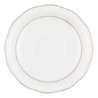 Hand-painted Herend Platinum Edge Tea Saucer Cup & Saucer Set in fine porcelain, 6in D, on a white background