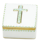 Herend Prayer Box porcelain figurine painted in the Key Lime fishnet pattern
