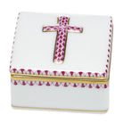 Prayer Box in hand-painted Raspberry porcelain by Herend of Hungary