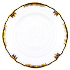 Hand-painted Herend Princess Victoria Black Bread and Butter Plate in fine porcelain, 6in D, on a white background