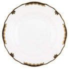 Hand-painted Herend Princess Victoria Black Dessert Plate in fine porcelain, 8.25in D, on a white background