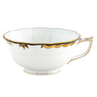 Hand-painted Herend Princess Victoria Black Tea Cup Cup & Saucer Set in fine porcelain, on a white background