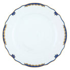 Hand-painted Herend Princess Victoria Blue Dinner Plate in fine porcelain, 10.5in D, on a white background