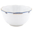 Hand-painted Herend Princess Victoria Blue Round Bowl in fine porcelain, (3.5 PT) 7.5in D, on a white background