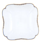 Hand-painted Herend Princess Victoria Blue Square Salad Bowl in fine porcelain, 10in SQ, on a white background