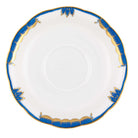 Hand-painted Herend Princess Victoria Blue Tea Saucer Cup & Saucer Set in fine porcelain, 6in D, on a white background