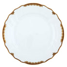 Hand-painted Herend Princess Victoria Brown Dinner Plate in fine porcelain, 10.5in D, on a white background