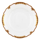 Hand-painted Herend Princess Victoria Brown Salad Plate in fine porcelain, 7.5in D, on a white background