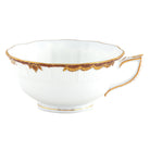 Hand-painted Herend Princess Victoria Brown Tea Cup Teacup in fine porcelain, on a white background