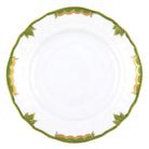 Hand-painted Herend Princess Victoria Dark Green Bread and Butter Plate in fine porcelain, 6in D, on a white background