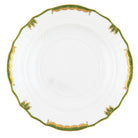 Hand-painted Herend Princess Victoria Dark Green Salad Plate in fine porcelain, 7.5in D, on a white background