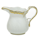 Hand-painted Herend Princess Victoria Gray Creamer in fine porcelain, (6 OZ) 3.5in H, on a white background